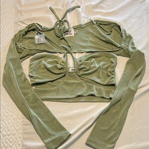 Princess Polly Green Going-Out Top